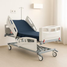 Letto elettrico da degenza a 3 motori  – per uso ospedaliero e assistenziale