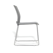 Sedia da pranzo ergonomica grigia
