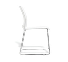 Sedia da pranzo ergonomica bianca