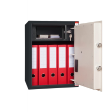 #17 SAFE S50 ELECTRO – Cassetta di sicurezza bianco-nera, 380 x 500 x 365 mm