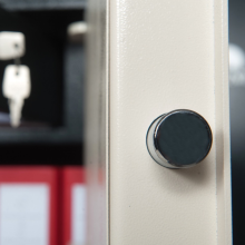 #17 SAFE S50 ELECTRO – Cassetta di sicurezza bianco-nera, 380 x 500 x 365 mm