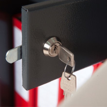 #17 SAFE S50 KEY – Cassaforte bianca e nera, 380 x 500 x 365 mm