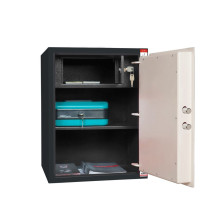 #17 SAFE S50 KEY – Cassaforte bianca e nera, 380 x 500 x 365 mm