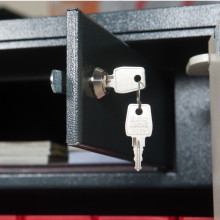 #17 SAFE S50 KEY – Cassaforte bianca e nera, 380 x 500 x 365 mm