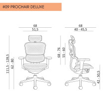 Sedia da ufficio esclusiva con sedile traspirante