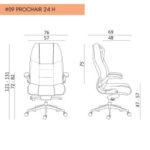 Poltrona da ufficio professionale 24/7 per utilizzo intensivo