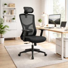Sedia da ufficio ergonomica con schienale in rete mesh e poggiatesta