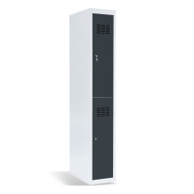 #03 MINI 2 – Armadio spogliatoio a 2 ante corte, 1800/300/500, RAL 7016