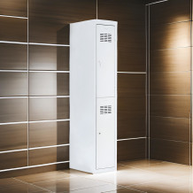 #03 MINI 2 – Armadio spogliatoio a 2 ante corte, 1800/300/500, RAL 5012