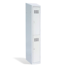 #03 MINI 2 – Armadio spogliatoio a 2 ante corte, 1800/300/500, RAL 7035 + šikmá strieška