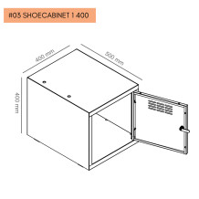 #03 SHOECABINET 1 400 – Scarpiera a 1 anta 400 mm