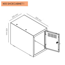 #03 SHOECABINET 1 – Scarpiera a 1 anta 300 mm