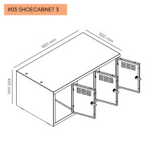 #03 SHOECABINET 3 – Scarpiera a 3 ante 300 mm