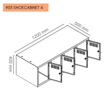 #03 SHOECABINET 4 – Scarpiera a 4 ante 300 mm