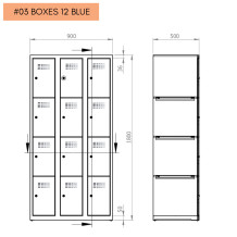 #03 BOXES 12 BLUE _ Disegno tecnico