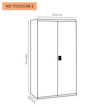 Armadio portautensili ad alta portata, 4 ripiani + 2 cassetti