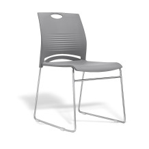 Sedia da pranzo ergonomica grigia