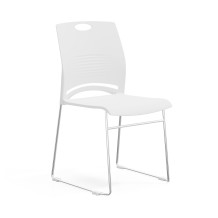 Sedia da pranzo ergonomica bianca