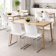 Sedia da pranzo ergonomica bianca - foto illustrativa