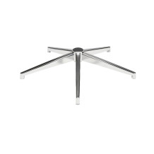 Base a cinque razze cromata Ø 320 mm per sedia da ufficio