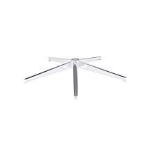 Base cromata a cinque razze Ø 350 mm per sedia da ufficio