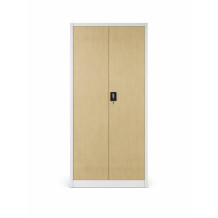 Armadio per ufficio effetto legno chiaro con 4 ripiani (in kit di montaggio)