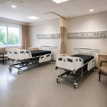 Letto elettrico da degenza a 3 motori con materasso incluso – per uso ospedaliero e assistenziale