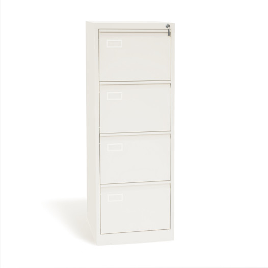 #26 FILE 4 WHITE ECONOMY – 4-zásuvková kartotéková skriňa BIELA, 1320/460/620 mm
