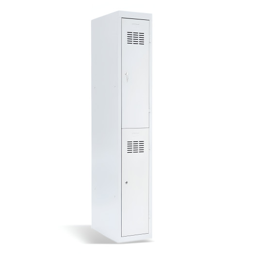 #03 MINI 2 – Armadio spogliatoio a 2 ante corte, 1800/300/500, RAL 7035