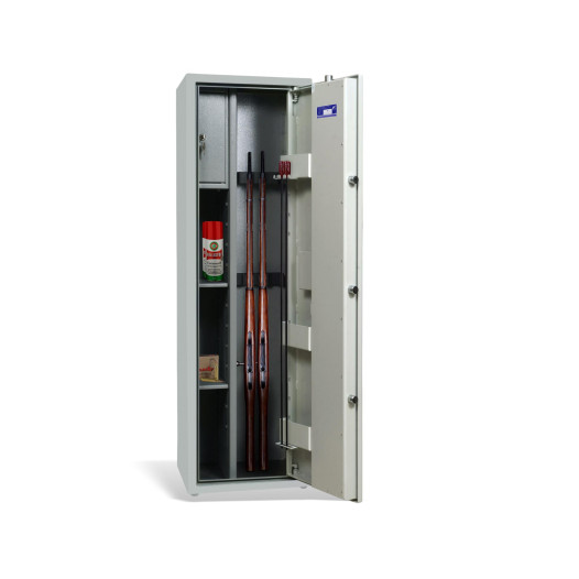 Armadio blindato per 4 armi con certificato, chiusura elettronica, 1412/420/370 mm