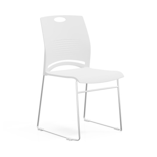 Sedia da pranzo ergonomica bianca