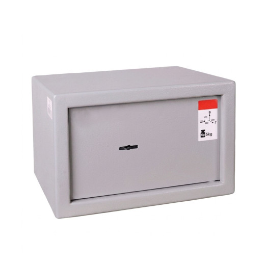 #17 MINISAFE L17 KEY – Cassaforte grigia,  260 x 170 x 230 mm