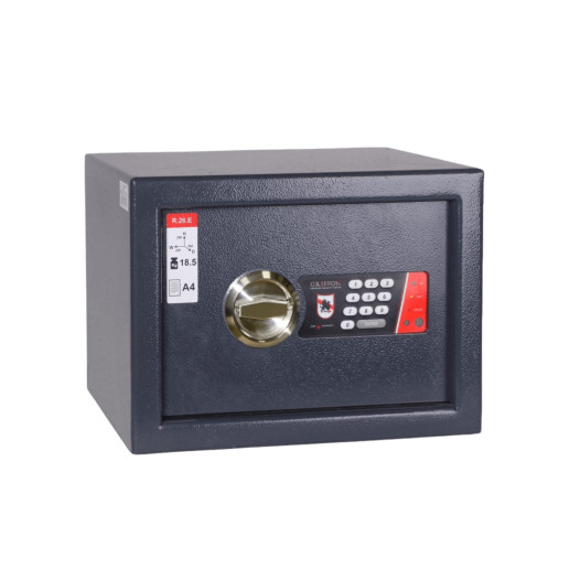 #17 MINISAFE R26 ELECTRO – Cassaforte di sicurezza nera, 350 x 260 x 260 mm