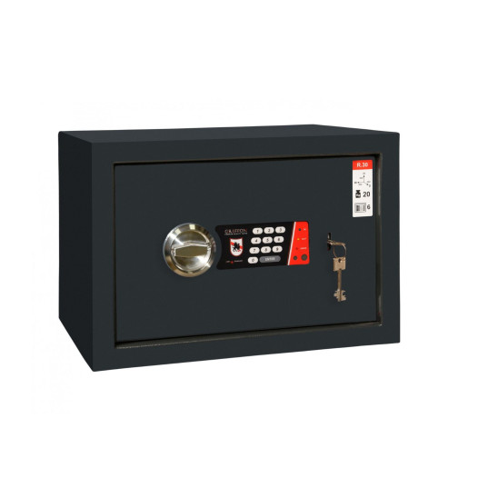 #17 MINISAFE R30 ELECTRO KEY – Cassaforte nera,  430 x 300 x 320 mm
