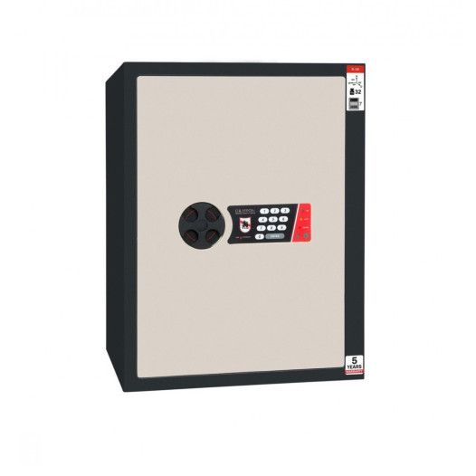 #17 SAFE S50 ELECTRO – Cassetta di sicurezza bianco-nera, 380 x 500 x 365 mm