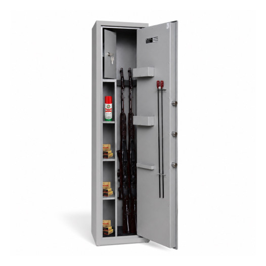Armadio blindato per 3 armi con serratura a chiave, 1400/350/300 mm