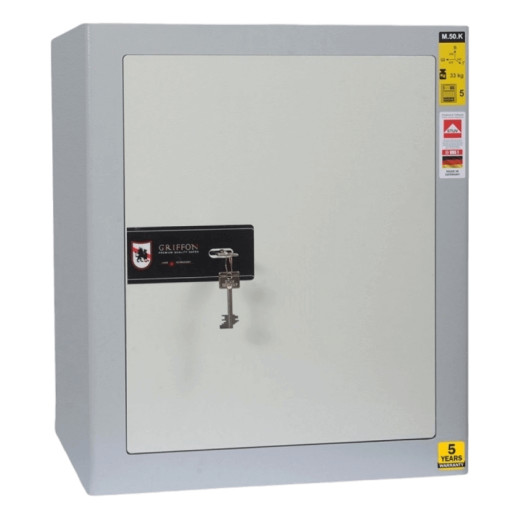 #17 SAFE M50 KEY – Cassaforte grigia, 417 x 494 x 291 mm